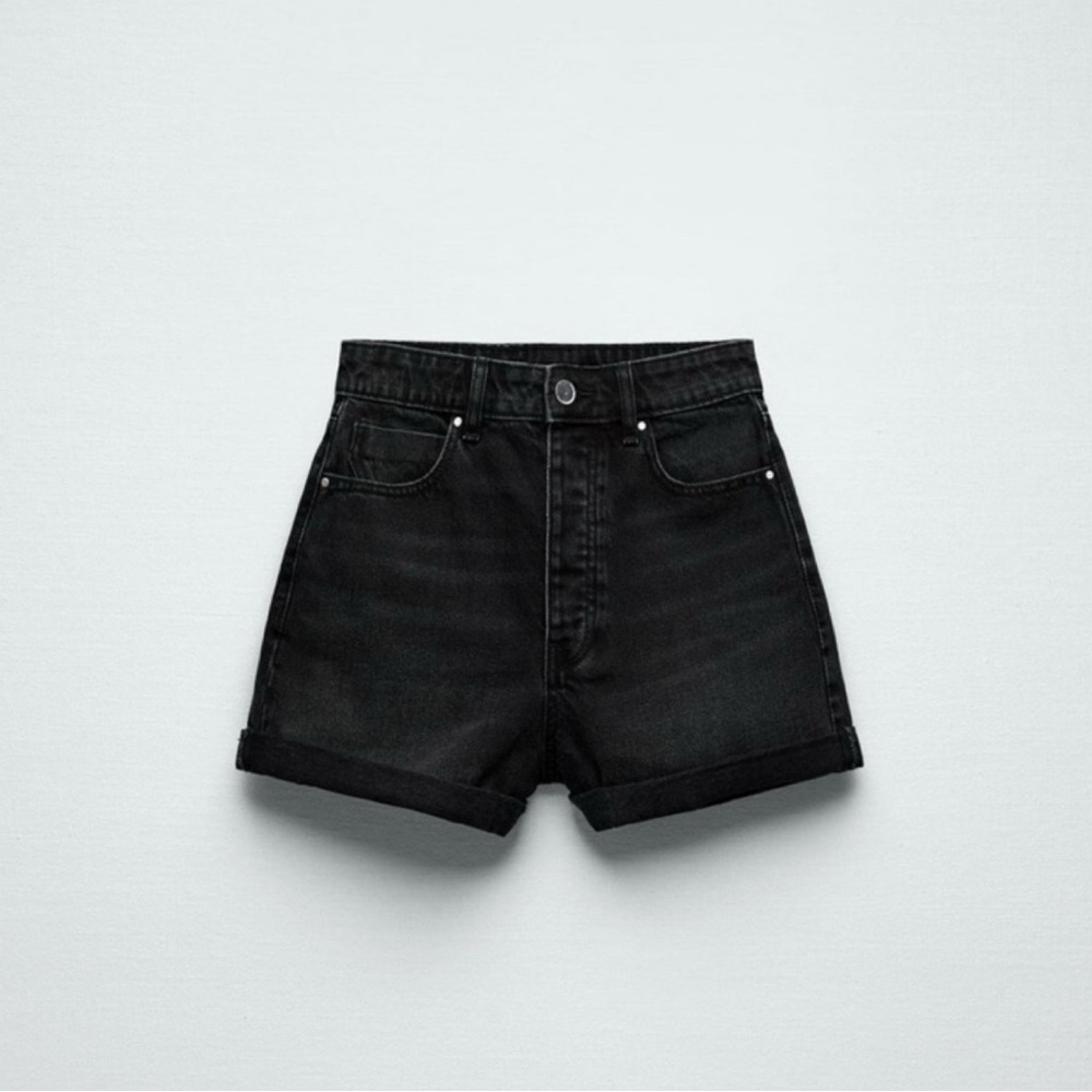 Zara Mom-Fit Denim Shorts